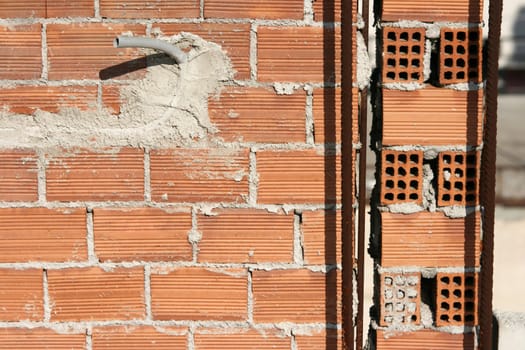 cunstruction bricks cement and home electric infrastructure horizontal details