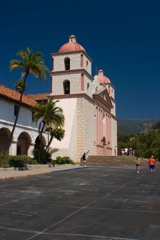 Historic Spanish mission in Santa Barbara, California