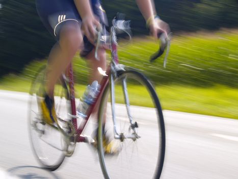 bicyclist on rural road