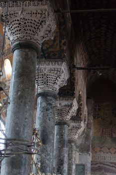 Interior of the Hagia Sophia in Istanbul. Turkey 