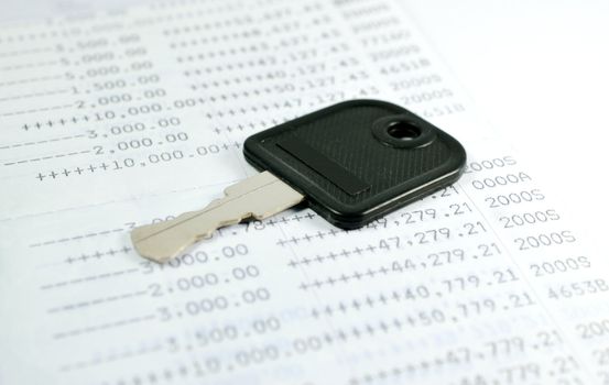 A key on account passbook