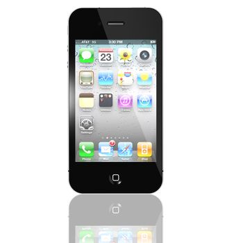 The latest generation iPhone 4, highly popular around the world