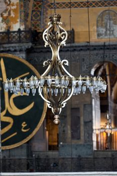 Interior of the Hagia Sophia in Istanbul. Turkey 