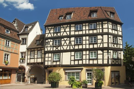 urban landscape of the historical town of Colmar in France