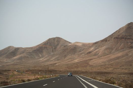 Landscape view from the isle of Lanzarote, Canarias.