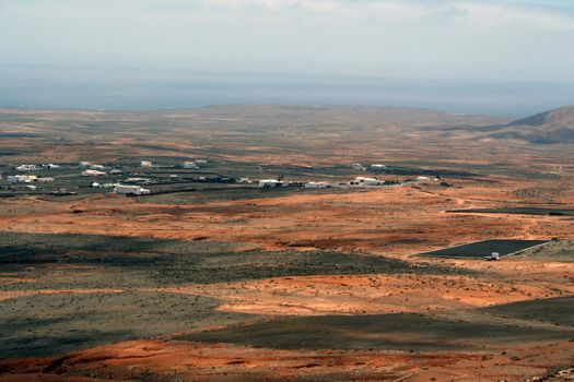 Landscape view from the isle of Lanzarote, Canarias.