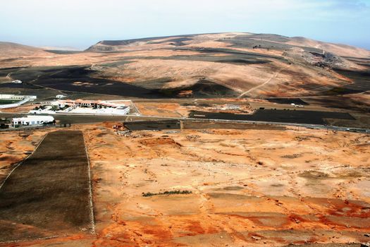 Landscape view from the isle of Lanzarote, Canarias.