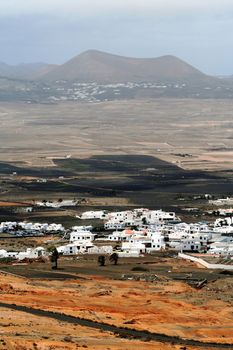 Landscape view from the isle of Lanzarote, Canarias.