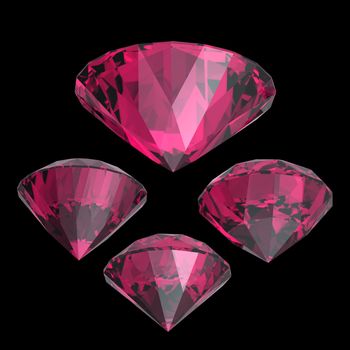 Round ruby. Gemstone