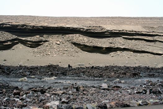 Landscape view from the isle of Lanzarote, Canarias.