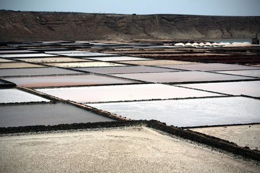 Salt works in Lanzarote from the isle of Lanzarote, Canarias.