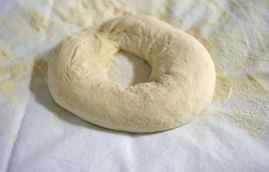 Photo of fresh raw dough