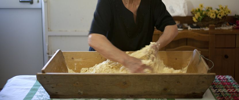 Knead the dough by hand