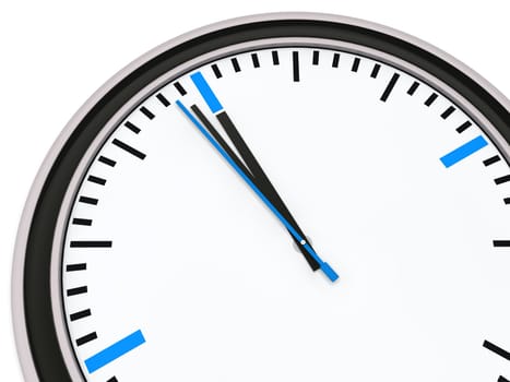 Clock with pointer one minute for twelve