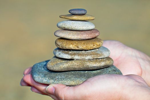 Zen Stones on the hands
