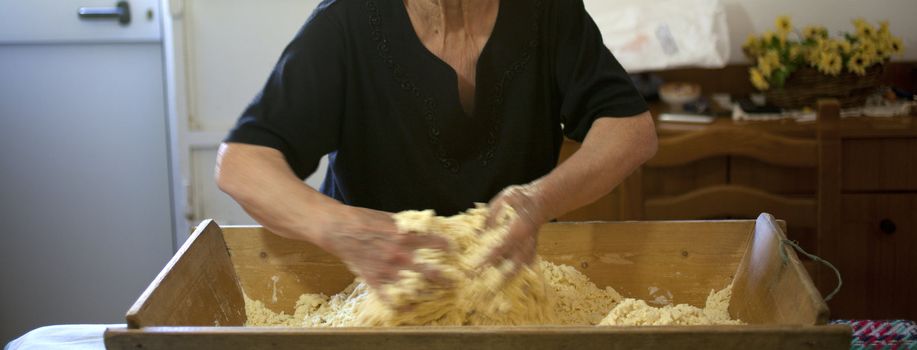 Knead the dough by hand