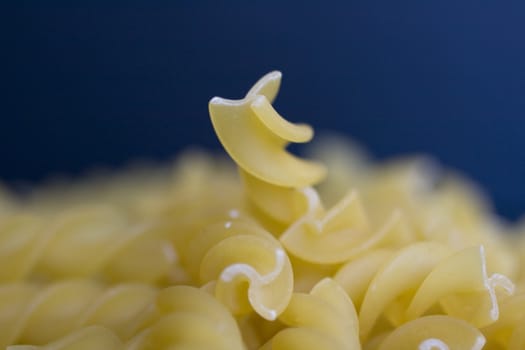 Close up of Fusilli, Italian pasta