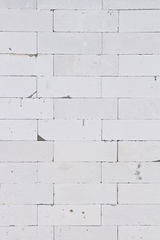 White Light Weight Concrete Brick Wall