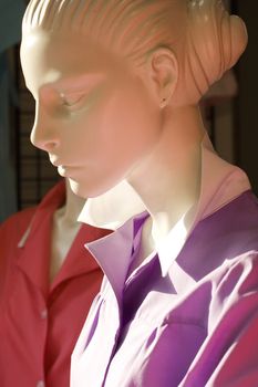 Mannequins in a shop window