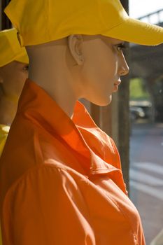 Mannequins in a shop window