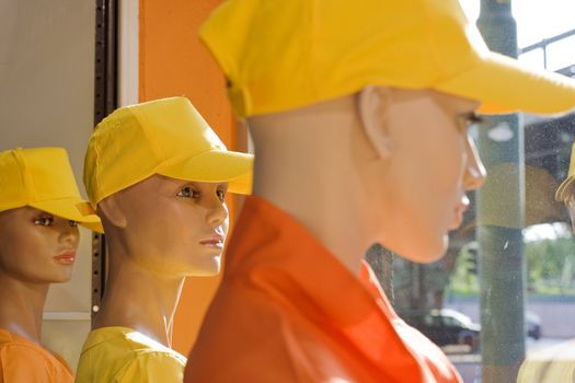 Mannequins in a shop window