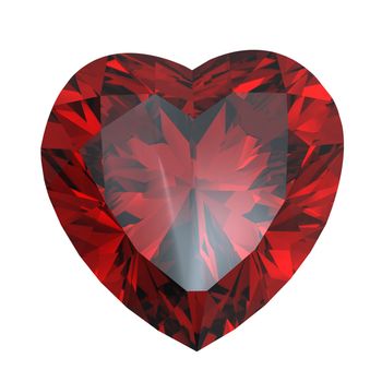 Garnet shape of heart 