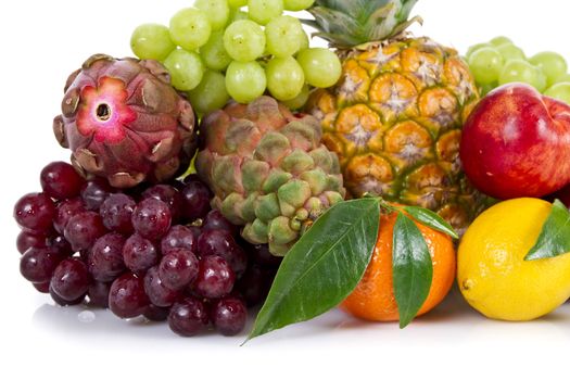 Fruits isolated on white background