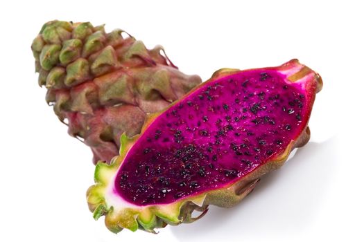 Dragon fruits isolated over white