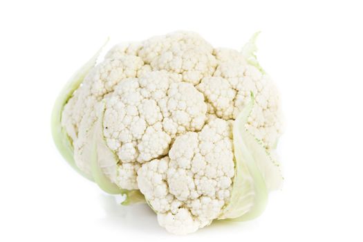 Fresh cauliflower isolated over white