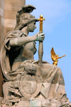 statue at alexander bridge Paris