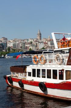 Galata tower in Beyoglu district of Istanbul, Turkey