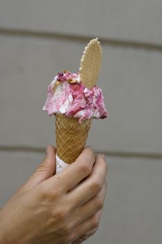 Photo og delicious Blackberry ice cream