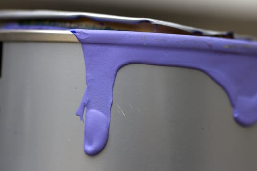 Drop on a can of a purple color