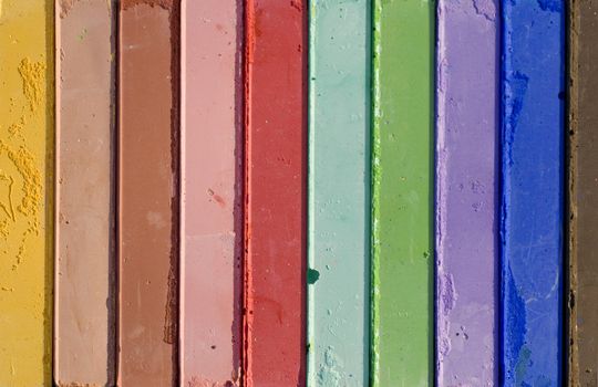 Photo of Colorful chalks background