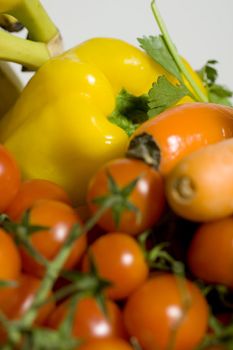 Little tomatoes, Pachino tomatoes and other vegetables