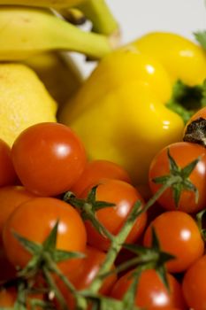 Little tomatoes, Pachino tomatoes and other vegetables