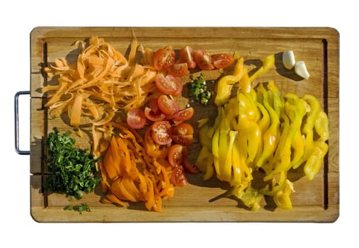 Various vegetables on a cutting board