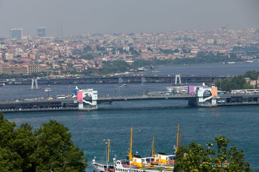 Istanbul - the view on the strait Bosphorus from the palace Topkapi