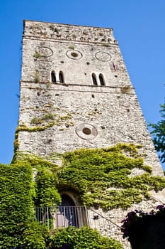 Italy - a Middle Age castle covered by ivy