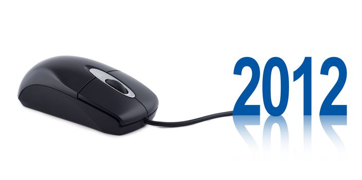 Computer mouse with numbers 2012.