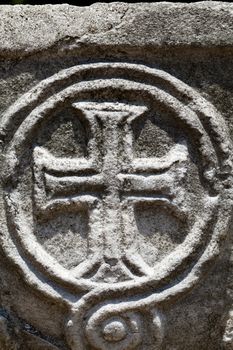 Istanbul - early Christian bas-reliefs with Hagia Sophia