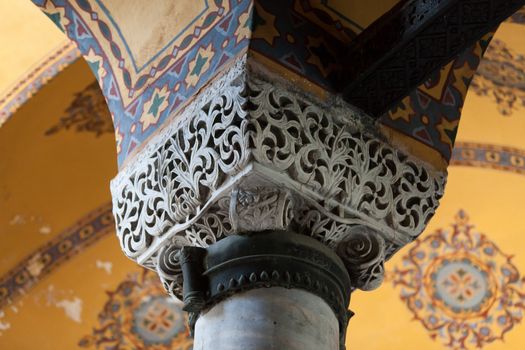 Interior of the Hagia Sophia in Istanbul. Turkey 