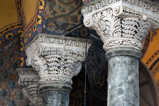 Interior of the Hagia Sophia in Istanbul. Turkey 