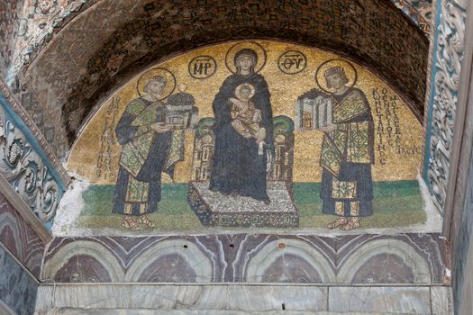 Interior of the Hagia Sophia in Istanbul. Turkey 