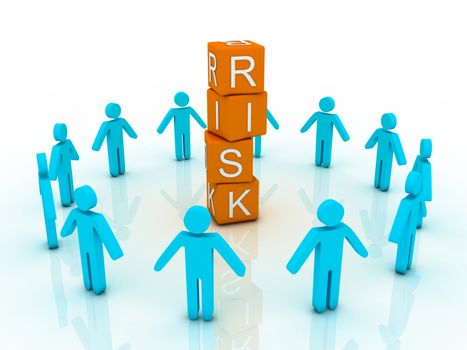 word risk showing business investment or finance concept