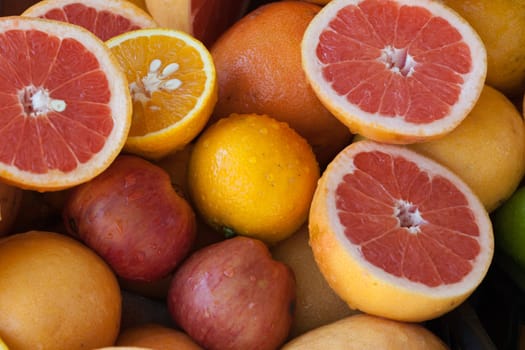 citrus fruit on the street stall