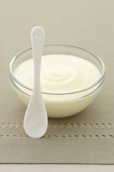 fresh and delicious creamy yogurt a healthy, nutritious and smooth snack