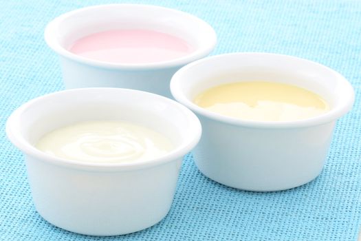 fresh and delicious creamy assorted yogurts a healthy, nutritious and smooth snack