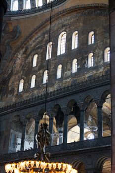 Interior of the Hagia Sophia in Istanbul. Turkey 