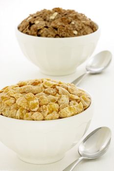 delicious and healthy frosted with sugar corn flakes and bran flakes, served in a beautiful French Cafe au Lait Bowl